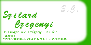 szilard czegenyi business card