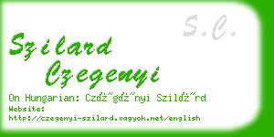 szilard czegenyi business card